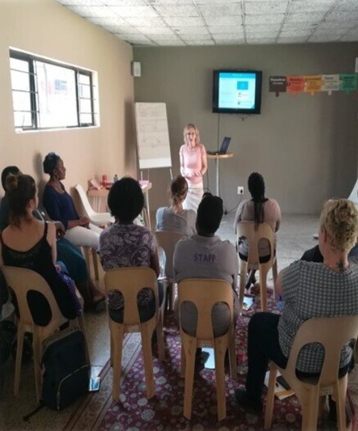 Darleen van Tonder presenting an ECD teachers&rsquo; workshop at Botshabelo