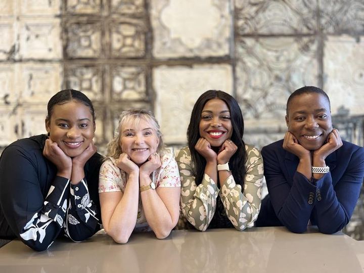 Joanna Bukasa, Darleen van Tonder, Regomoditswe Khoele and Mantsha Pheeha